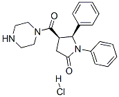 (4R,5S)-1,5-diphenyl-4-(piperazine-1-carbonyl)pyrrolidin-2-one hydroch loride Struktur