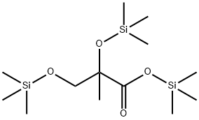 2-Methyl-2,3-bis(trimethylsilyloxy)propionic acid trimethylsilyl ester Structure