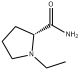 (R)-(+)-1-エチル-2-ピロリジンカルボキサミド 化学構造式