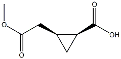 Cyclopropaneacetic acid, 2-carboxy-, alpha-methyl ester, (1S,2S)- (9CI) Structure