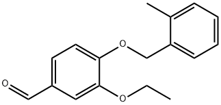 3-ETHOXY-4-[(2-METHYLBENZYL)OXY]BENZALDEHYDE Structure