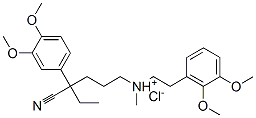 (+)-[3-cyano-3-(3,4-dimethoxyphenyl)hex-6-yl](5,6-dimethoxyphenethyl)methylammonium chloride Structure