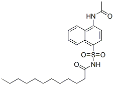 N-[[4-(Acetylamino)-1-naphthalenyl]sulfonyl]dodecanamide|