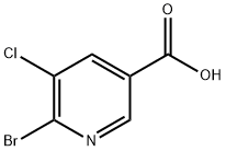 6-ブロモ-5-クロロニコチン酸 化学構造式