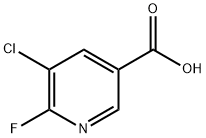 5-氯-6-氟吡啶-3-羧酸,38185-57-8,结构式