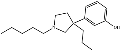 3-(1-Pentyl-3-propyl-3-pyrrolidinyl)phenol Struktur
