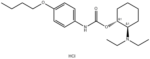 p-Butoxycarbanilic acid trans-2-(diethylamino)cyclohexyl ester hydroch loride Struktur