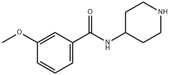 3-METHOXY-N-PIPERIDIN-4-YL-BENZAMIDE 结构式