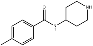 4-methyl-N-piperidin-4-ylbenzamide Struktur