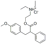 diethyl[2-[3-(p-methoxyphenyl)-2-phenylpropionyloxy]ethyl]ammonium chloride Structure