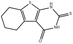 2-MERCAPTO-5,6,7,8-TETRAHYDRO-3H-BENZO[4,5]THIENO[2,3-D]PYRIMIDIN-4-ONE, 38201-60-4, 结构式