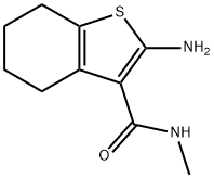 2-アミノ-N-メチル-4,5,6,7-テトラヒドロ-1-ベンゾチオフェン-3-カルボキサミド 化学構造式