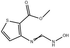 2-Thiophenecarboxylicacid,3-[[(hydroxyamino)methylene]amino]-,methylester(9CI) 结构式