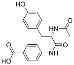 (S)-4-[[2-(acetylamino)-3-(4-hydroxyphenyl)-1-oxopropyl]amino]benzoic acid Structure