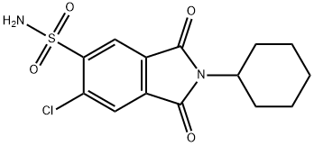 6-chloro-2-cyclohexyl-2,3-dihydro-1,3-dioxo-1H-isoindole-5-sulphonamide,3822-99-9,结构式