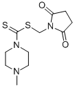 1-Piperazinecarbodithioic acid, 4-methyl-, succinimidomethyl ester Structure