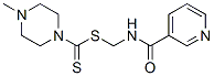 N-[(4-methylpiperazine-1-carbothioyl)sulfanylmethyl]pyridine-3-carboxa mide 化学構造式