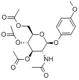 4'-METHOXYPHENYL-2-ACETAMIDO-3,4,6-TRI-O-ACETYL-2-DEOXY-BETA-D-GLUCOPYRANOSIDE Struktur
