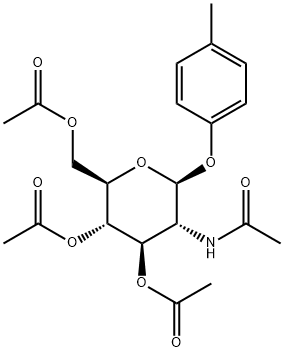 对甲基苯基-2-乙酰氨基,3,4,6-O-三乙酰基-2-脱氧-BETA-D-吡喃葡萄糖苷, 38229-73-1, 结构式