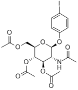 (2R,3S,4R,5R,6S)-5-乙酰氨基-2-(乙酰氧基甲基)-6-(4-碘苯氧基)四氢-2H-吡喃-3,4-二基二乙酸酯,38229-75-3,结构式