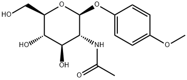 4-甲氧基苯基 2-(乙酰氨基)-2-脱氧-BETA-D-吡喃葡萄糖苷, 38229-78-6, 结构式