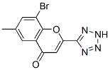 8-bromo-6-methyl-2-(2H-tetrazol-5-yl)chromen-4-one Struktur