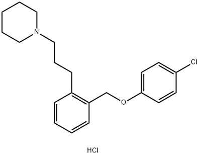 1-(3-(2-((4-氯苯氧基)甲基)苯基)丙基)哌啶盐酸盐, 38247-51-7, 结构式