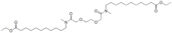 11-{[2-(2-{[(10-Ethoxycarbonyldecyl)methylcarbamoyl]methoxy}ethoxy)ace tyl]methylamino}-undecanoic acid, ethyl ester|