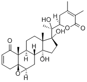 (17S,22R)-5,6β-Epoxy-14,17,20,22-tetrahydroxy-1-oxo-5β-ergosta-2,24-dien-26-oic acid δ-lactone,38254-15-8,结构式