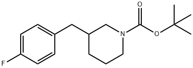N-BOC-3-(4-FLUOROBENZYL)PIPERIDINE 化学構造式