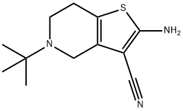 Thieno[3,2-c]pyridine-3-carbonitrile, 2-amino-5-(1,1-dimethylethyl)-4,5,6,7-tetrahydro- (9CI) Struktur