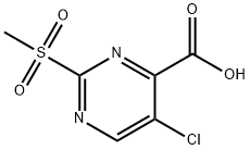 5-CHLORO-2-(METHYLSULFONYL)PYRIMIDINE-4-CARBOXYLIC ACID Struktur