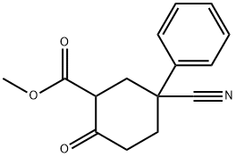 5-氰基-2-氧代-5-苯基环己烷甲酸甲酯, 38289-20-2, 结构式