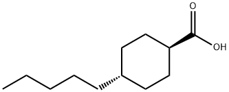 trans-4-Pentylcyclohexanecarboxylic acid Struktur