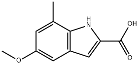 5-METHOXY-7-METHYLINDOLE-2-CARBOXYLIC ACID 化学構造式