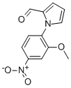 1-(2-メトキシ-4-ニトロフェニル)-1H-ピロール-2-カルブアルデヒド 化学構造式