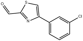 4-(3-chlorophenyl)-2-thiazolecarboxaldehyde Structure