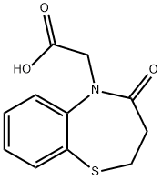 (4-Oxo-3,4-dihydro-1,5-benzothiazepin-5(2H)-yl)-acetic acid Structure