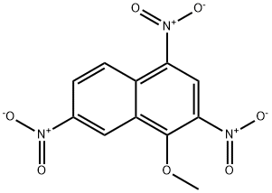 1-メトキシ-2,4,7-トリニトロナフタレン 化学構造式
