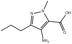 4-Amino-2-methyl-5-propyl-2H-pyrazole-3-carboxylic acid Struktur