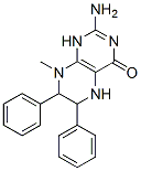 2-Amino-5,6,7,8-tetrahydro-8-methyl-6,7-diphenyl-4(1H)-pteridinone Struktur