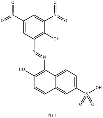 6-Hydroxy-5-[(2-hydroxy-3,5-dinitrophenyl)azo]-2-naphthalenesulfonic acid sodium salt Struktur