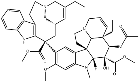3',4'-ジデヒドロ-4'-デオキシビンカロイコブラスチン 化学構造式