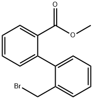 2'-(Bromomethyl)-[1,1'-biphenyl]-2-carboxylic acid methyl ester Structure
