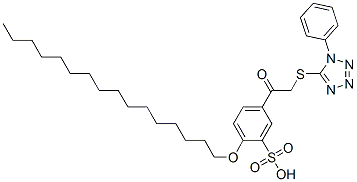2-(hexadecyloxy)-5-[[(1-phenyl-1H-tetrazol-5-yl)thio]acetyl]benzenesulphonic acid|