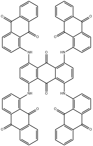 1,1',1'',1'''-[9,10-Dihydro-9,10-dioxoanthracene-1,4,5,8-tetryltetrakis(imino)]tetrakis(9,10-anthraquinone) Structure