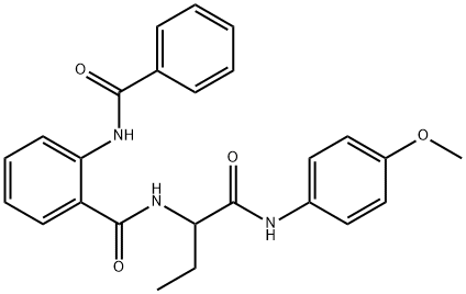 Benzamide, 2-(benzoylamino)-N-[1-[[(4-methoxyphenyl)amino]carbonyl]propyl]- (9CI) Structure