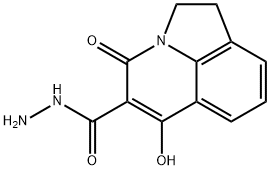 4H-Pyrrolo[3,2,1-ij]quinoline-5-carboxylicacid,1,2-dihydro-6-hydroxy-4-oxo-,hydrazide(9CI) Structure