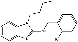 2-[[(1-丁基-1H-苯并咪唑-2-基)氨基]甲基]苯酚 结构式