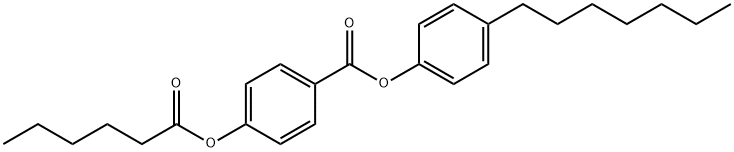 4-heptylphenyl 4-[(1-oxohexyl)oxy]benzoate  Struktur